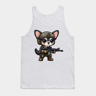 Tactical chihuahua Tank Top